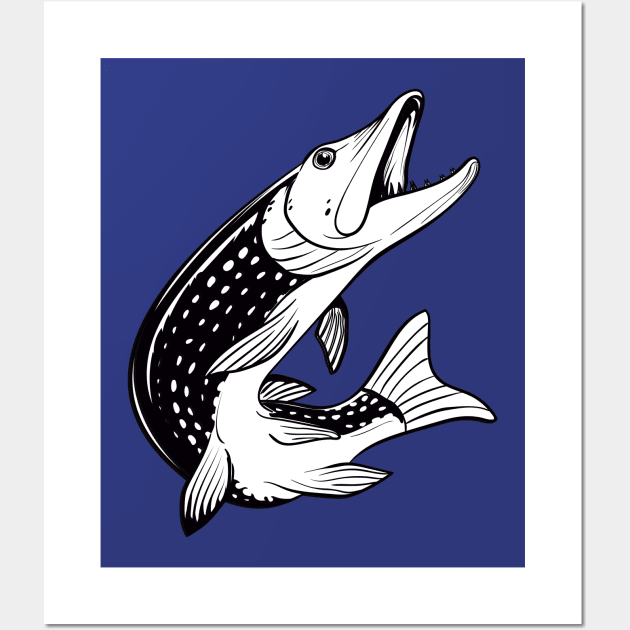 Pike fishing - Hecht fish Wall Art by BigWildKiwi